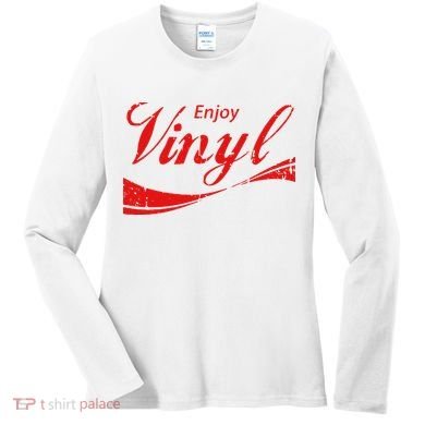 Enjoy Vinyl Record Retro Vintage Women's Long Sleeve Shirt