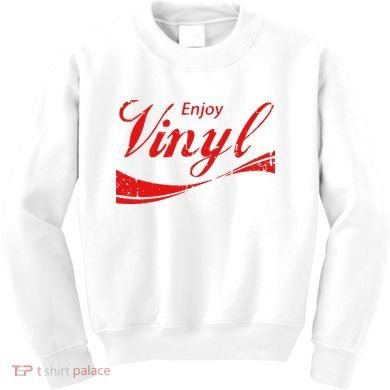 Enjoy Vinyl Record Retro Vintage Kids Sweatshirt
