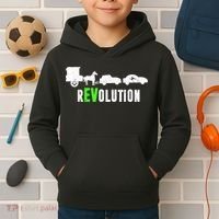 Electric Vehicle REVolution EV Driver Kids Hoodie thumb 2