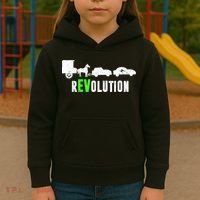 Electric Vehicle REVolution EV Driver Kids Hoodie thumb 3