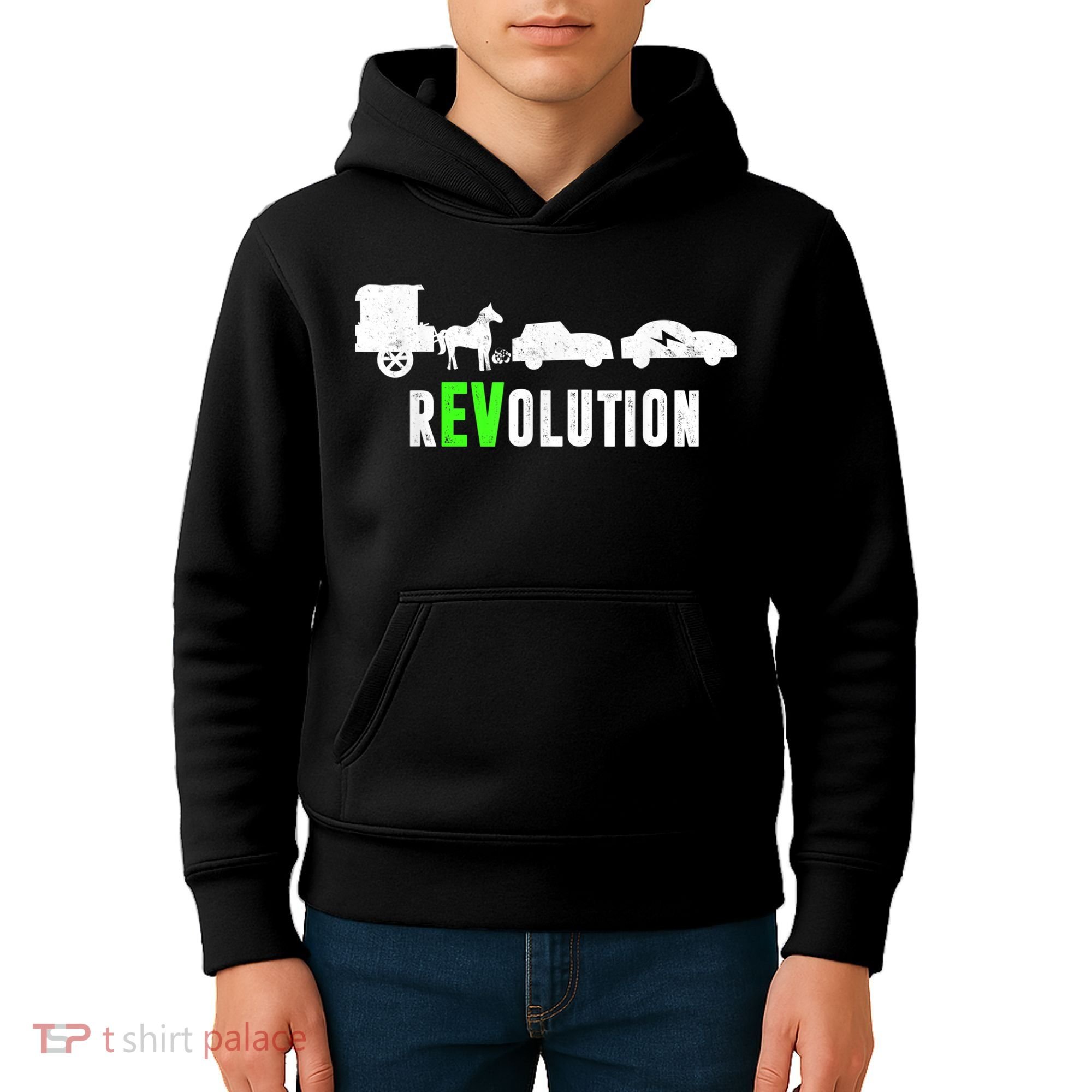 Electric Vehicle REVolution EV Driver Kids Hoodie
