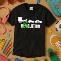 Electric Vehicle REVolution EV Driver Kids T-Shirt thumb 3