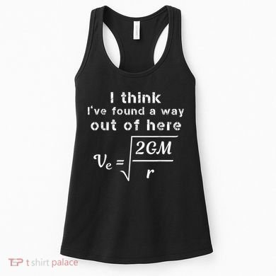Escape Velocity Rate Of Change Gravity Physics Lover Gift Women's Tank Top