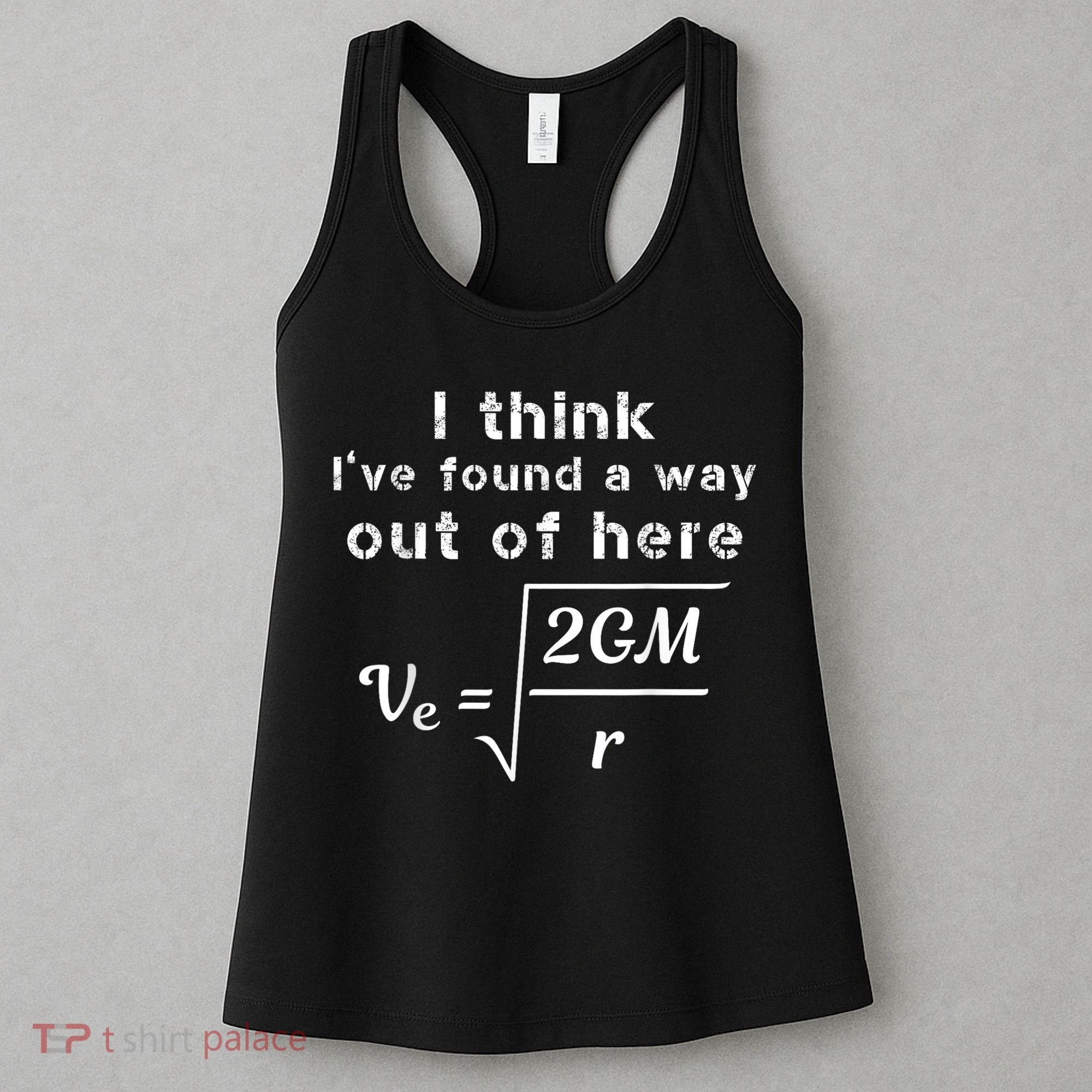 Escape Velocity Rate Of Change Gravity Physics Lover Gift Women's Tank Top