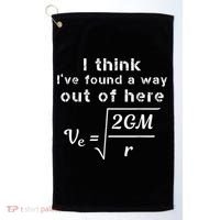 Escape Velocity Rate Of Change Gravity Physics Lover Gift Golf Towel thumb 0
