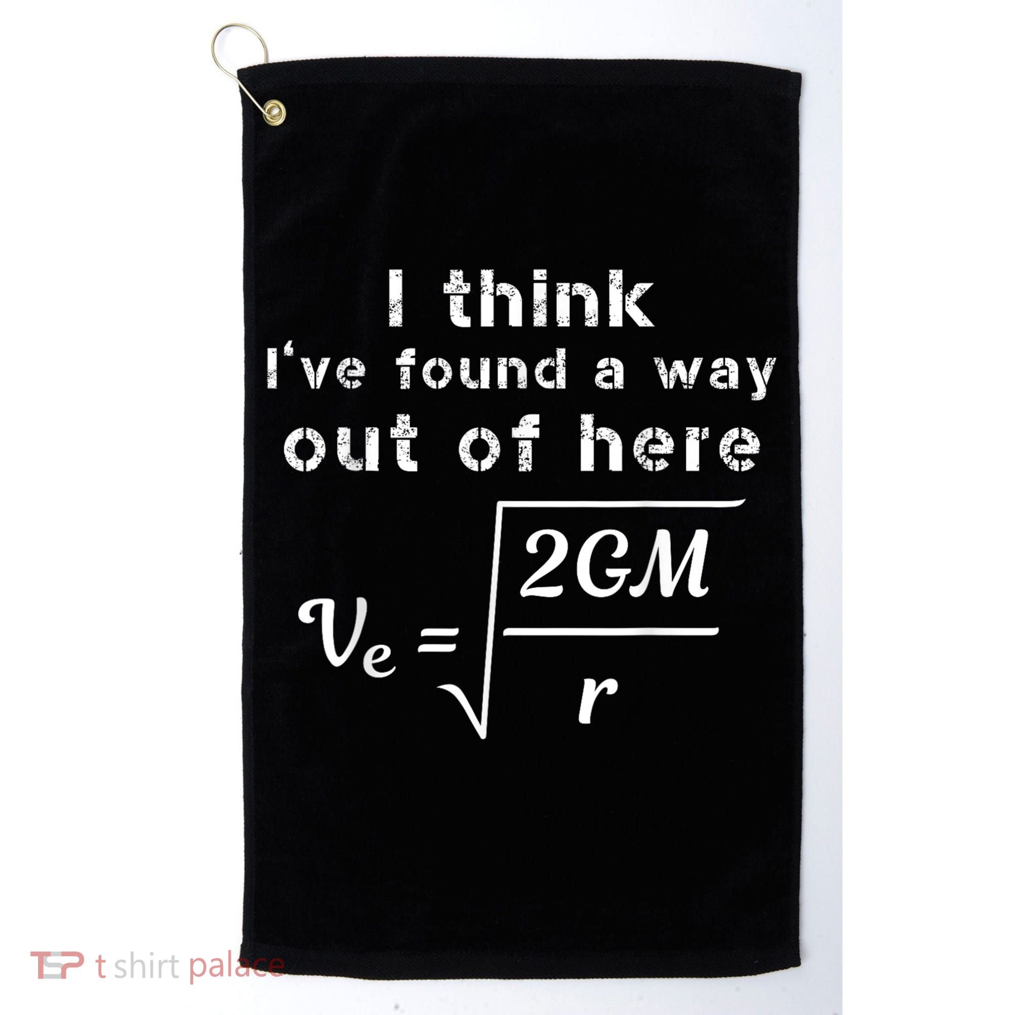 Escape Velocity Rate Of Change Gravity Physics Lover Gift Golf Towel