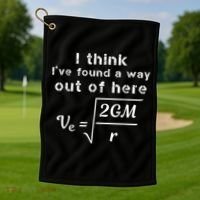 Escape Velocity Rate Of Change Gravity Physics Lover Gift Golf Towel thumb 1