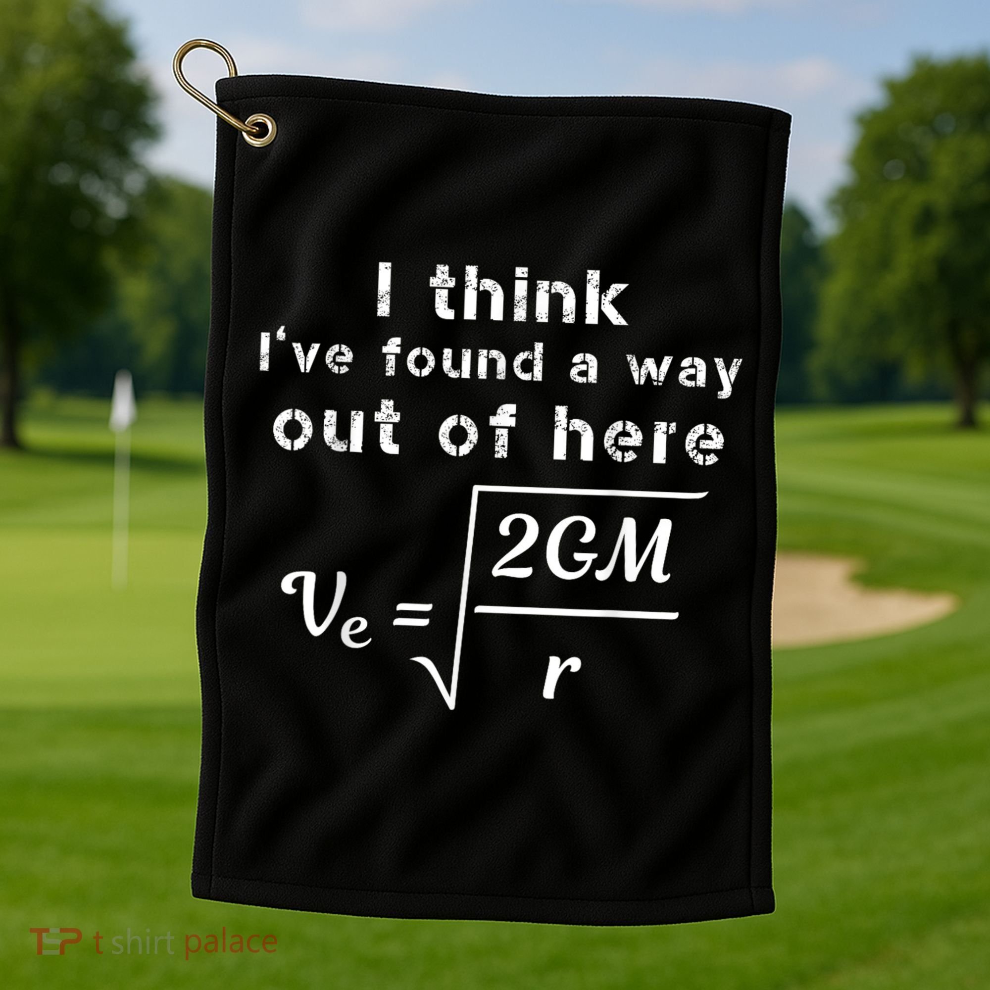 Escape Velocity Rate Of Change Gravity Physics Lover Gift Golf Towel