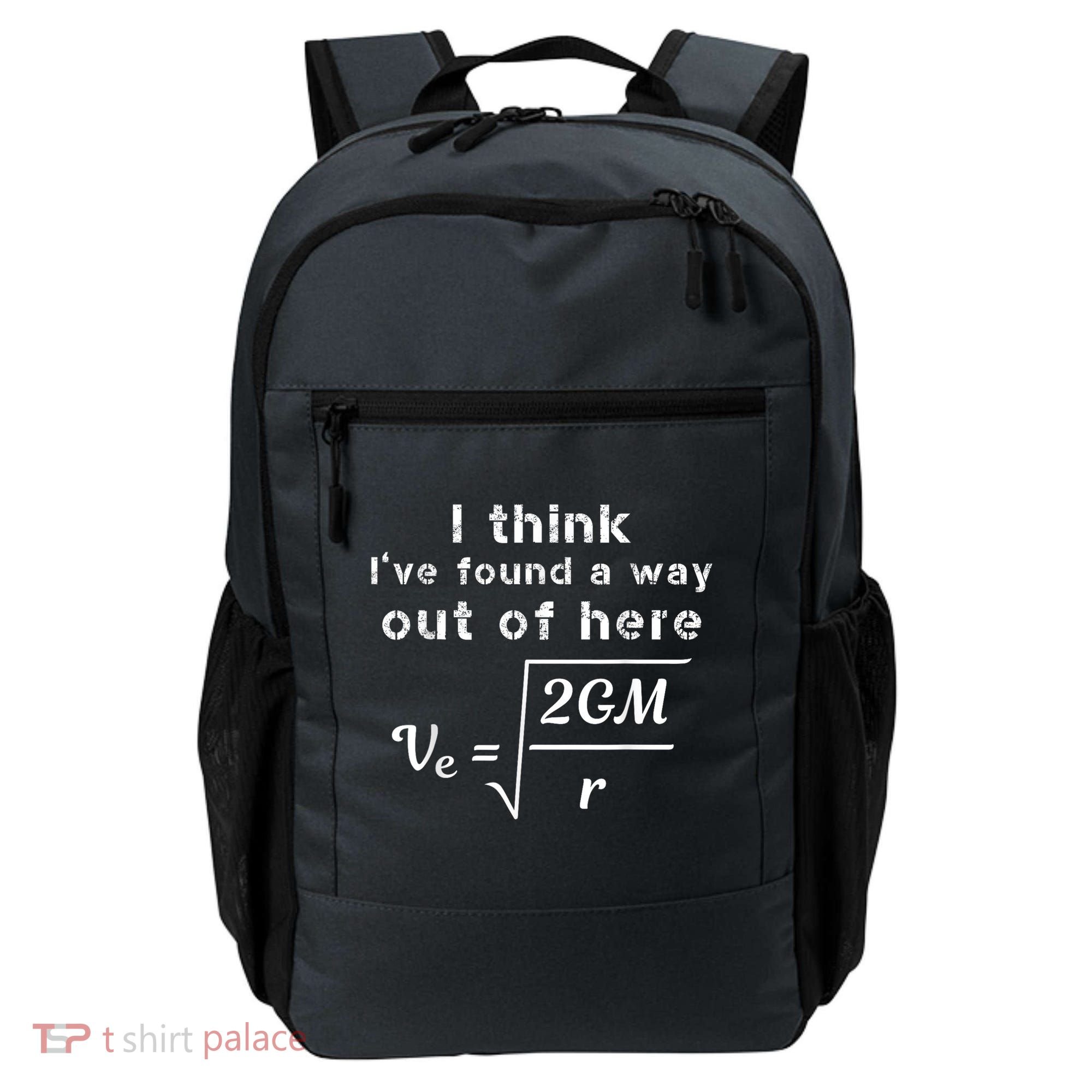 Escape Velocity Rate Of Change Gravity Physics Lover Gift Backpack