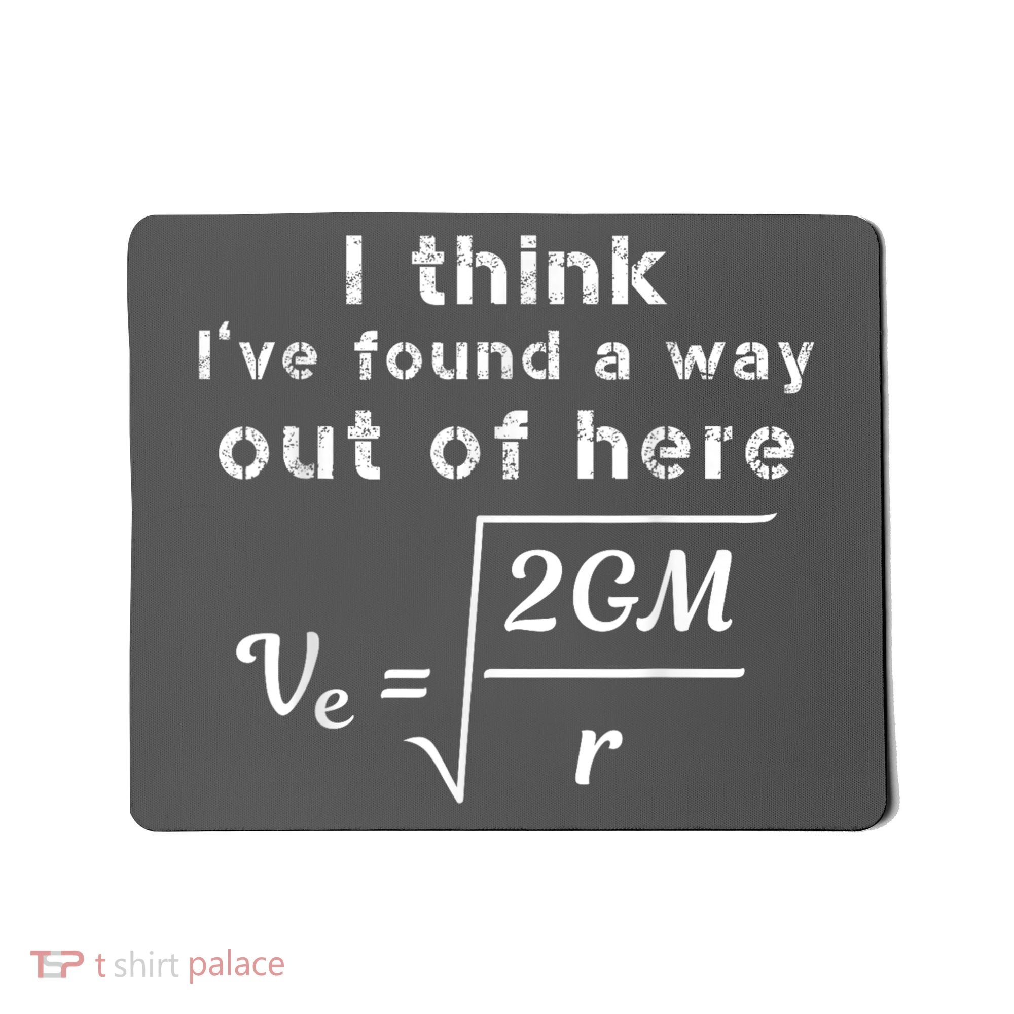 Escape Velocity Rate Of Change Gravity Physics Lover Gift Mousepad