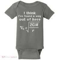 Escape Velocity Rate Of Change Gravity Physics Lover Gift Baby Bodysuit thumb 0