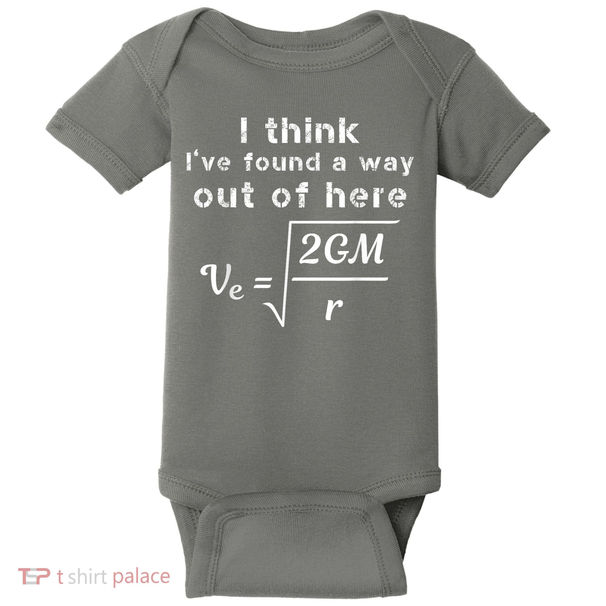 Escape Velocity Rate Of Change Gravity Physics Lover Gift Baby Bodysuit