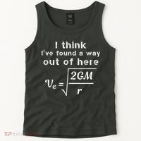 Escape Velocity Rate Of Change Gravity Physics Lover Gift Tank Top thumb 2