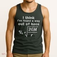 Escape Velocity Rate Of Change Gravity Physics Lover Gift Tank Top thumb 3