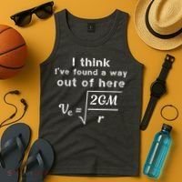 Escape Velocity Rate Of Change Gravity Physics Lover Gift Tank Top thumb 4