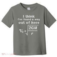Escape Velocity Rate Of Change Gravity Physics Lover Gift Toddler T-Shirt thumb 0