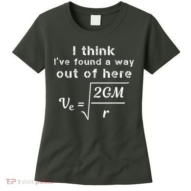 Escape Velocity Rate Of Change Gravity Physics Lover Gift Women's T-Shirt