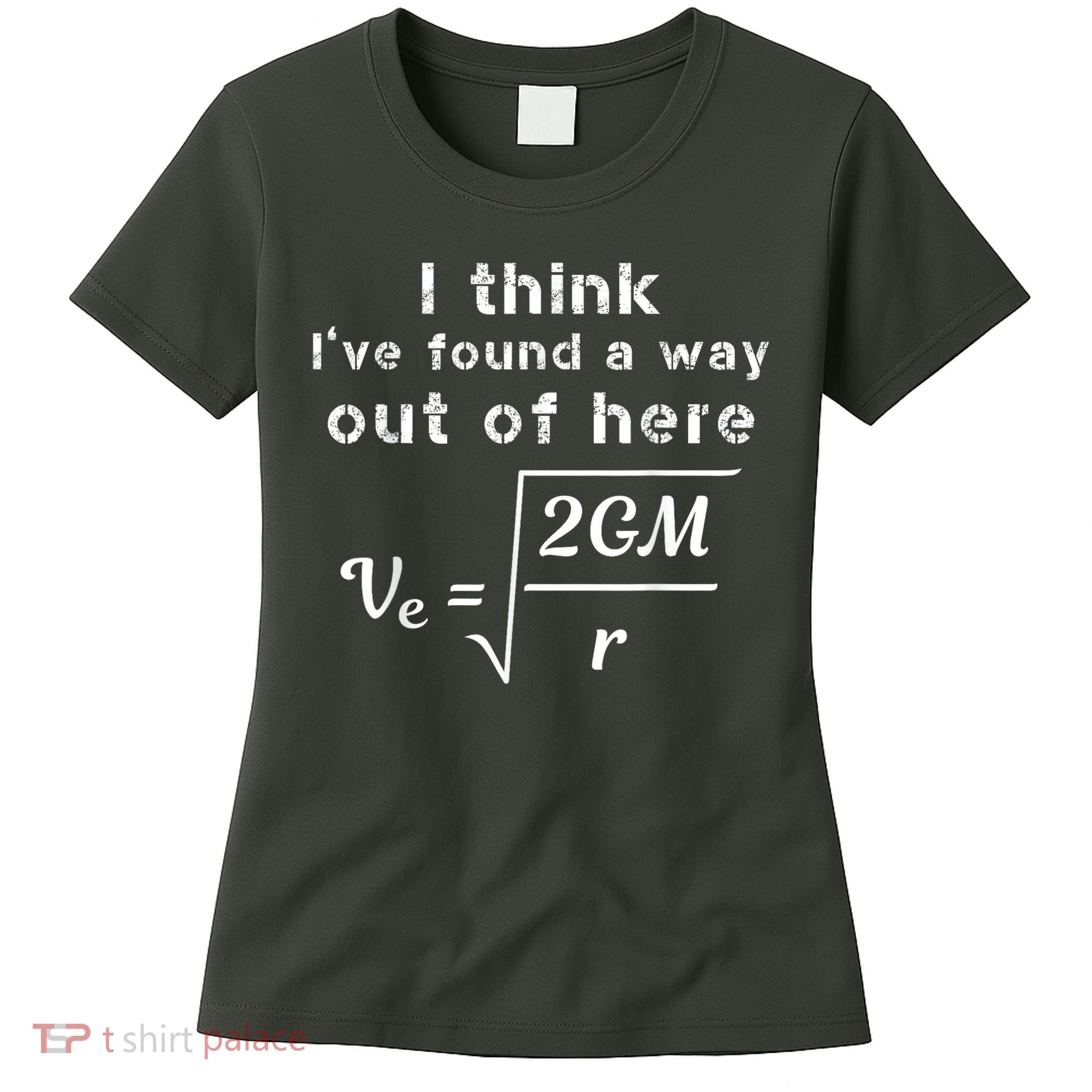 Escape Velocity Rate Of Change Gravity Physics Lover Gift Women's T-Shirt
