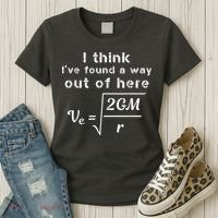 Escape Velocity Rate Of Change Gravity Physics Lover Gift Women's T-Shirt thumb 3