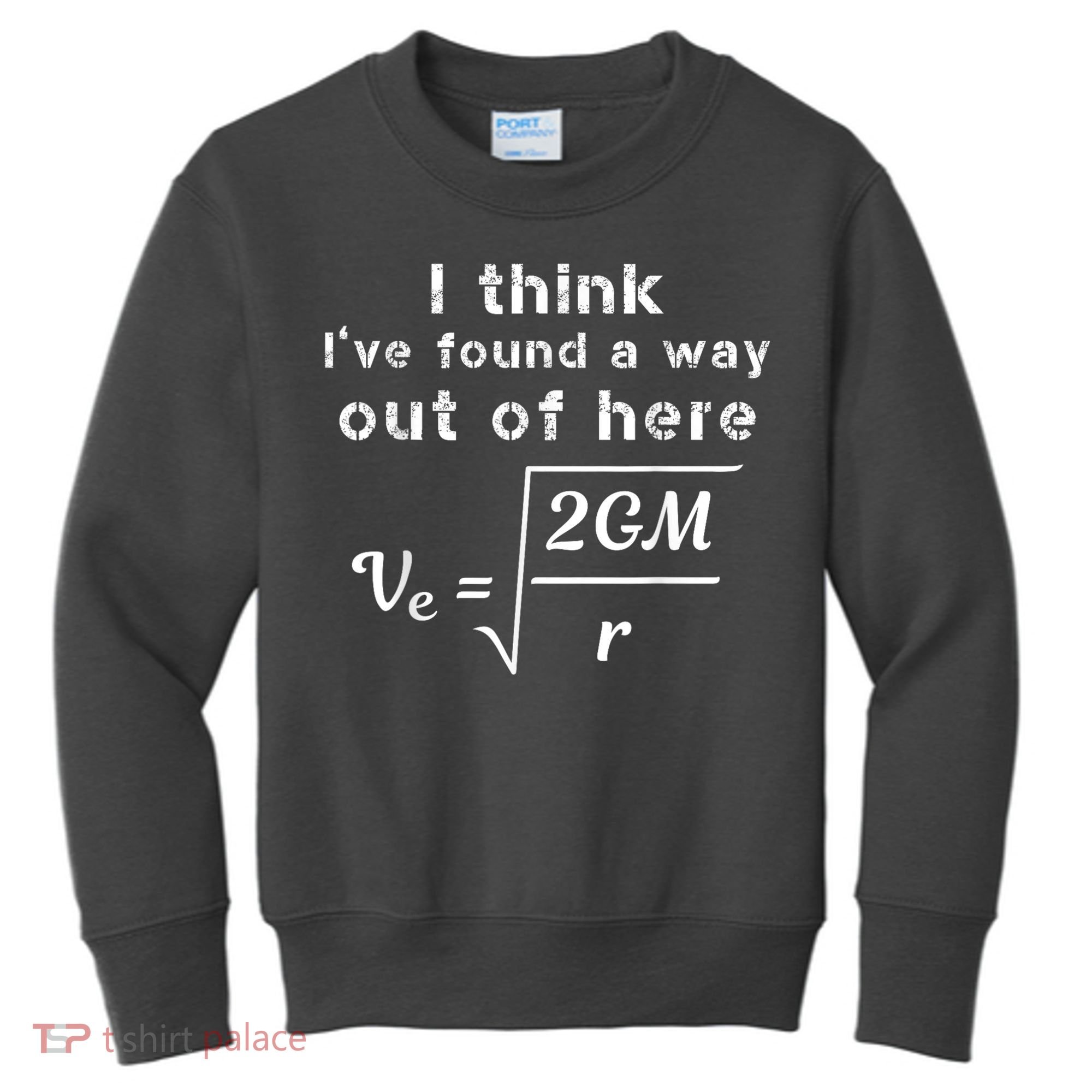 Escape Velocity Rate Of Change Gravity Physics Lover Gift Kids Sweatshirt