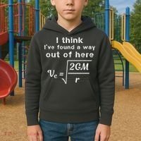 Escape Velocity Rate Of Change Gravity Physics Lover Gift Kids Hoodie thumb 2
