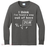 Escape Velocity Rate Of Change Gravity Physics Lover Gift Kids Long Sleeve Shirt thumb 0