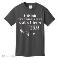 Escape Velocity Rate Of Change Gravity Physics Lover Gift Kids T-Shirt thumb 0
