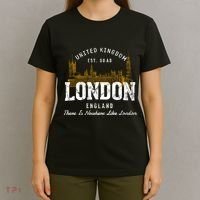 England Vacation Souvenir Vintage London T-Shirt thumb 4