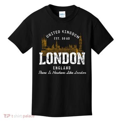 England Vacation Souvenir Vintage London Kids T-Shirt
