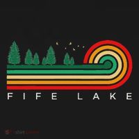 Evergreen Vintage Stripes Fife Lake Michigan T-Shirt thumb 7