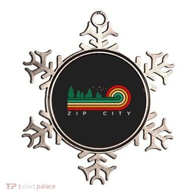 Evergreen Vintage Stripes Zip City Alabama Ornament