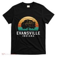 Evansville Vintage Sunset Indiana Souvenir T-Shirt thumb 0