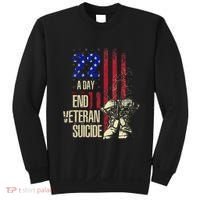 End Veteran Suicide Awareness 22 A Day Patriotic Us Flag Sweatshirt thumb 0