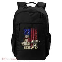 End Veteran Suicide Awareness 22 A Day Patriotic Us Flag Backpack thumb 0