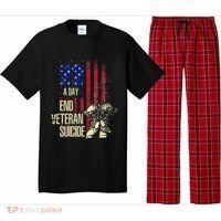 End Veteran Suicide Awareness 22 A Day Patriotic Us Flag Pajama Set thumb 0