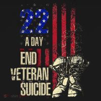 End Veteran Suicide Awareness 22 A Day Patriotic Us Flag Women's Hoodie thumb 2