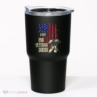 End Veteran Suicide Awareness 22 A Day Patriotic Us Flag Tumbler thumb 0