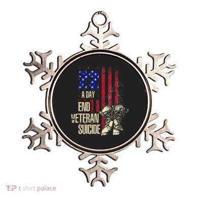 End Veteran Suicide Awareness 22 A Day Patriotic Us Flag Ornament