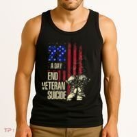 End Veteran Suicide Awareness 22 A Day Patriotic Us Flag Tank Top thumb 3