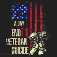End Veteran Suicide Awareness 22 A Day Patriotic Us Flag Golf Towel thumb 3