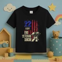 End Veteran Suicide Awareness 22 A Day Patriotic Us Flag Toddler T-Shirt thumb 3