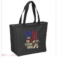 End Veteran Suicide Awareness 22 A Day Patriotic Us Flag Tote Bag thumb 2