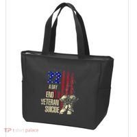 End Veteran Suicide Awareness 22 A Day Patriotic Us Flag Tote Bag thumb 3