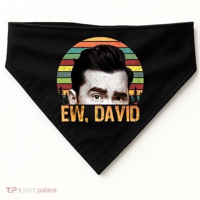 Ew David Funny Retro USA-Made Doggie Bandana