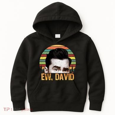 Ew David Funny Retro Kids Hoodie