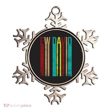 Ew David Retro Logo Ornament