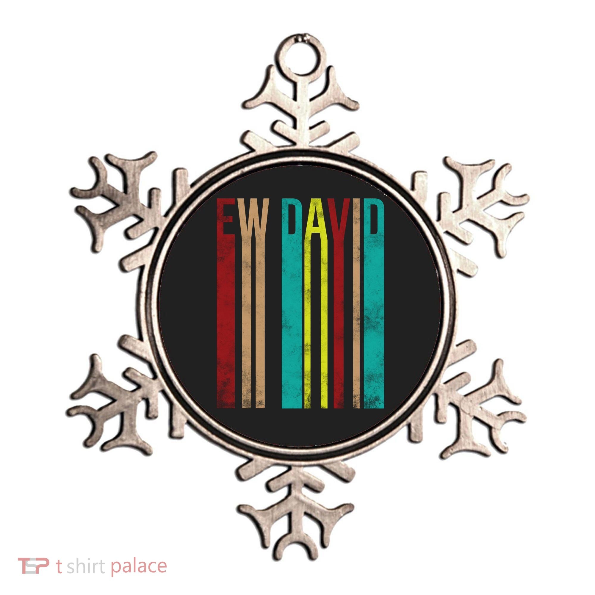 Ew David Retro Logo Ornament