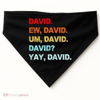 Ew David Yay David USA-Made Doggie Bandana