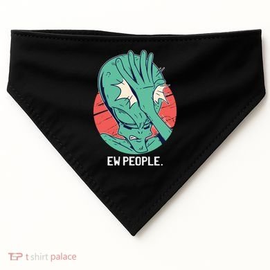 Ew People Alien Facepalm USA-Made Doggie Bandana