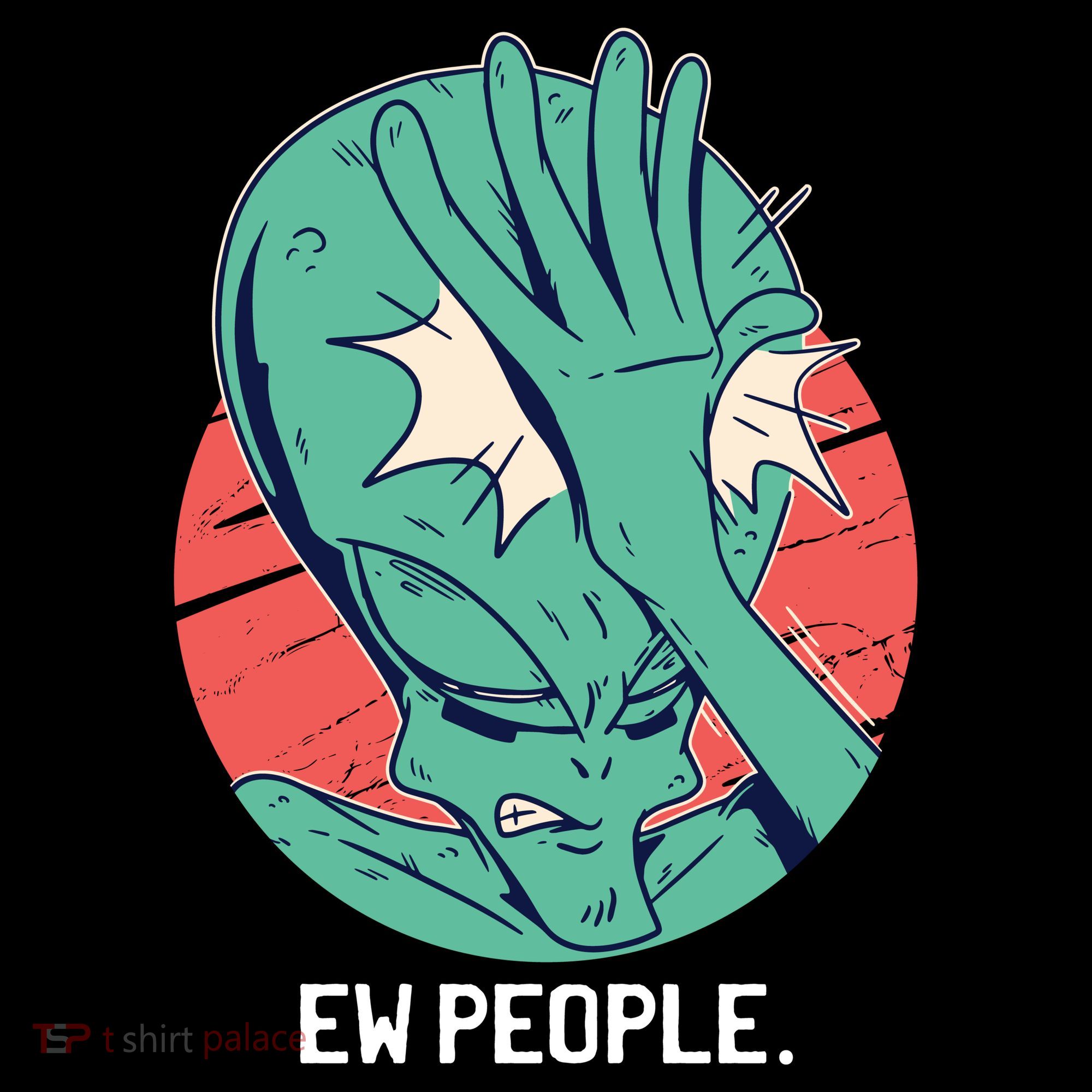Ew People Alien Facepalm Backpack